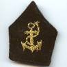 Insigne de col de la coloniale, ancre canetille dorée