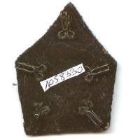 Insigne de col de la coloniale, ancre canetille dorée