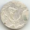 Commandos d'Afrique , voile rouge sur carte de France, rond, "sans pitié", aluminium peint