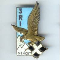 3° Régiment d'Infanterie , Piémont, aigle, émail, 2 boléros Drago