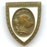 5° Régiment d'Infanterie , Navarre sans peur, écu bronzé, fond d'émail blanc