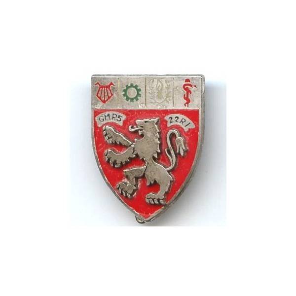 22° Régiment d' Infanterie / GMR 5, relief
