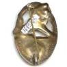 32° Régiment d'Infanterie , l'invincible en relief, lion assis, écusson émail, bordure argentée, attache à pivot