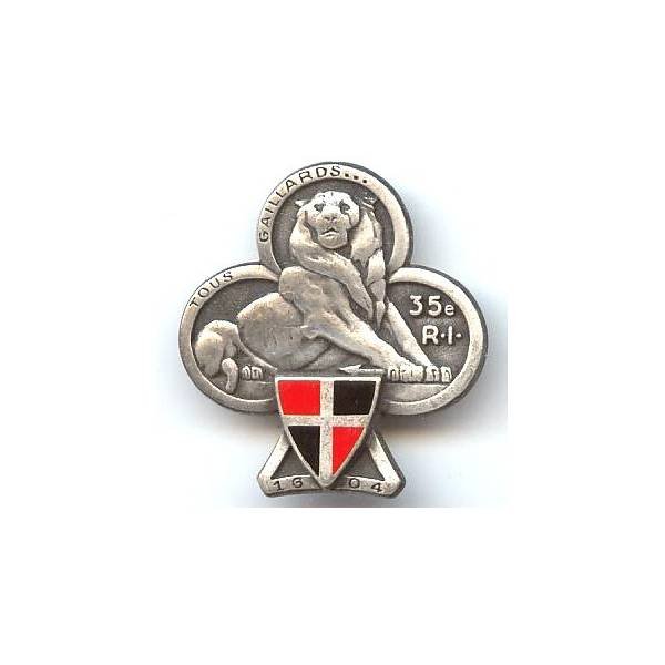 35° Régiment d'Infanterie , lion couché