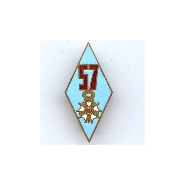 57° Régiment d'Infanterie , 42 mm, émail, dos guilloché, boléro Drago