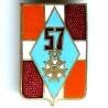 57° Régiment d' Infanterie, rouge et orange, émail