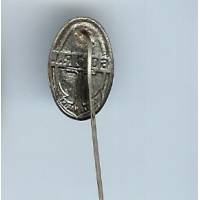 60° Régiment d'Infanterie , ovale, tout métal estampé, réduction en épingle de cravate