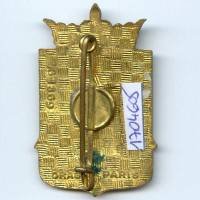 60° Régiment d'Infanterie , as de coeur, émail, dos guilloché, boléro lisse