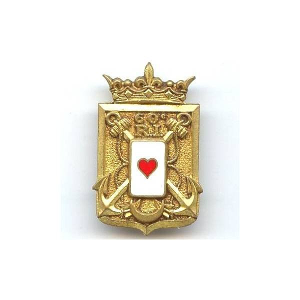 60° Régiment d'Infanterie , as de coeur, émail, dos guilloché, boléro Drago