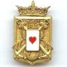 60° Régiment d'Infanterie , as de coeur, émail, dos guilloché, boléro Drago