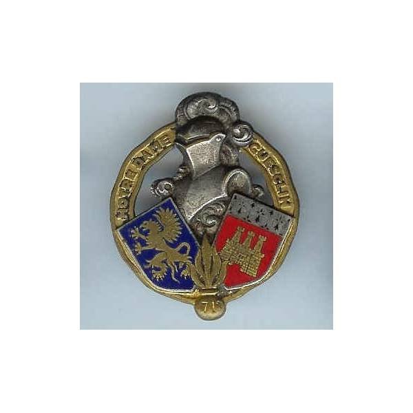71° Rgt d' Infanterie, rond, heaume argenté