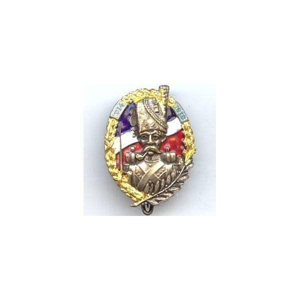 94° Régiment d'Infanterie , fond tricolore, grognard argenté