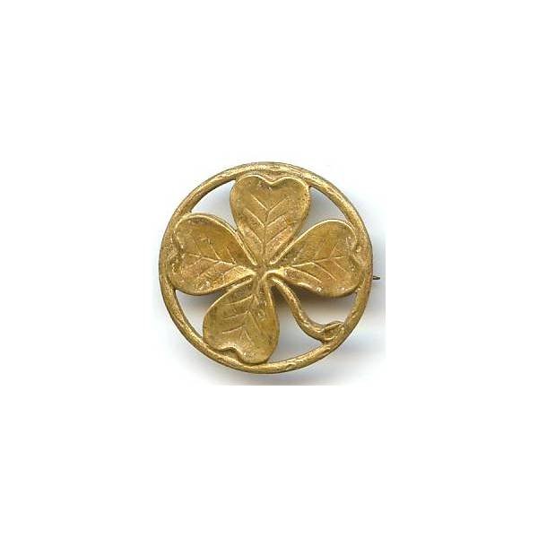 106° Régiment d'Infanterie , trèfle, 30 mm, attache à pivot