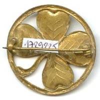 106° Régiment d'Infanterie , trèfle, 30 mm, attache à pivot