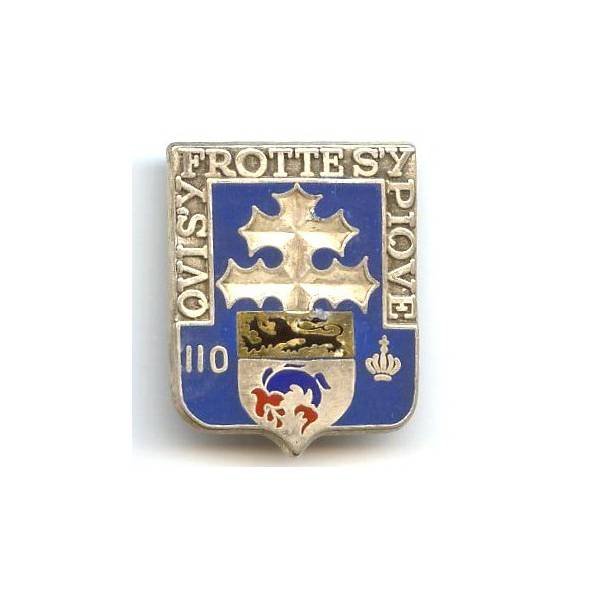 110° Rgt d' Infanterie, épingle sertie