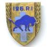 126° Régiment d'Infanterie , bison bleu, guillochage irrégulier, 2 boléros Drago