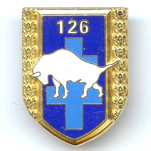 126° Régiment d' Infanterie, bison blanc, attache pin' s