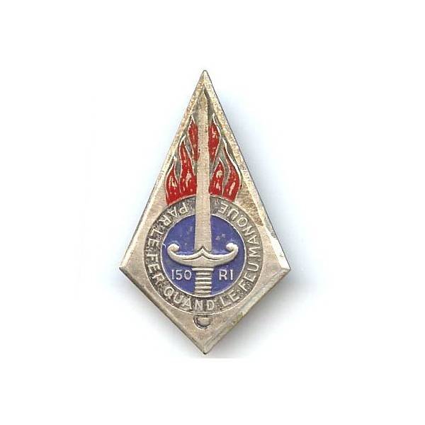 150° Rgt d' Infanterie, par le fer..., argenté, peint