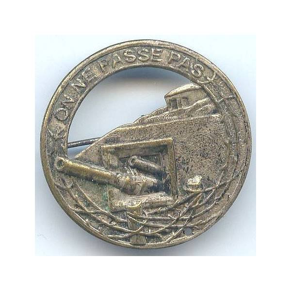 Ligne Maginot, canon à gauche, argenté, boléro à fenêtre