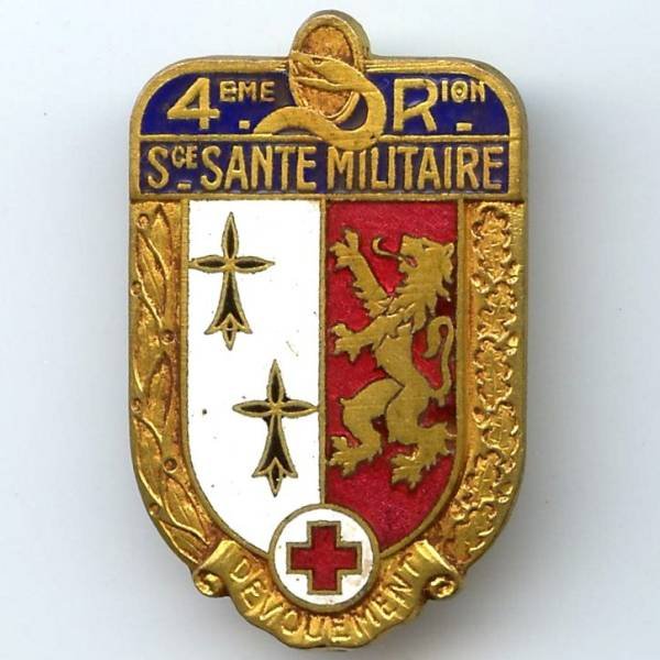 Service Santé / 4° Région Militaire, doré