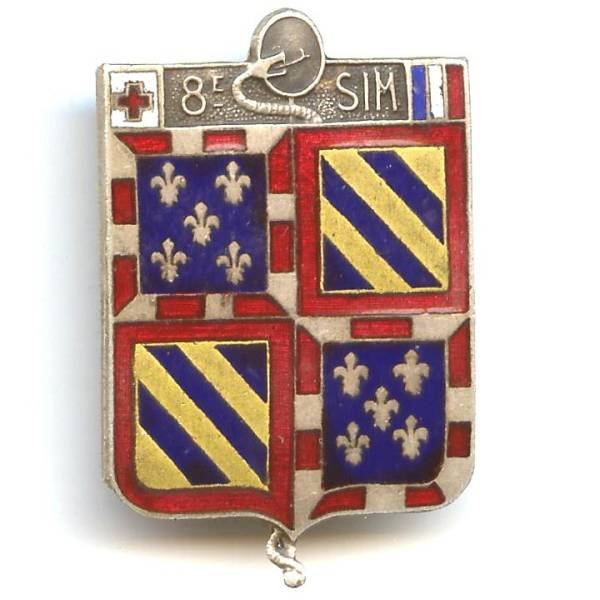 8° SIM Lyon Caluire, armes de Bourgogne, pastille DPN