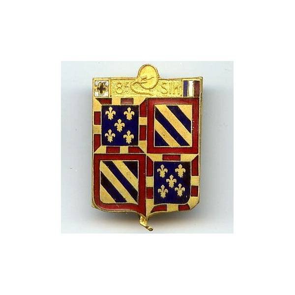 8° SIM Lyon Caluire, armes de Bourgogne, dos oxydé