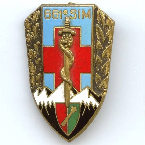 661° Section d' Infirmiers Militaires, écu allongé
