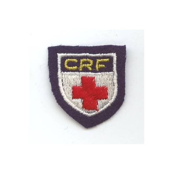 Croix Rouge Française, tissu, broderie sur feutre, 33x36