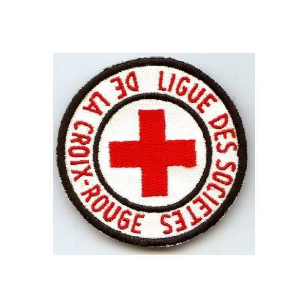 Ligue des Sociétés de la Croix Rouge, tissu brodé, 75 mm