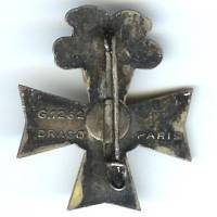 CIDB, croix dorée, heaume argenté, pastille lisse, dos agté