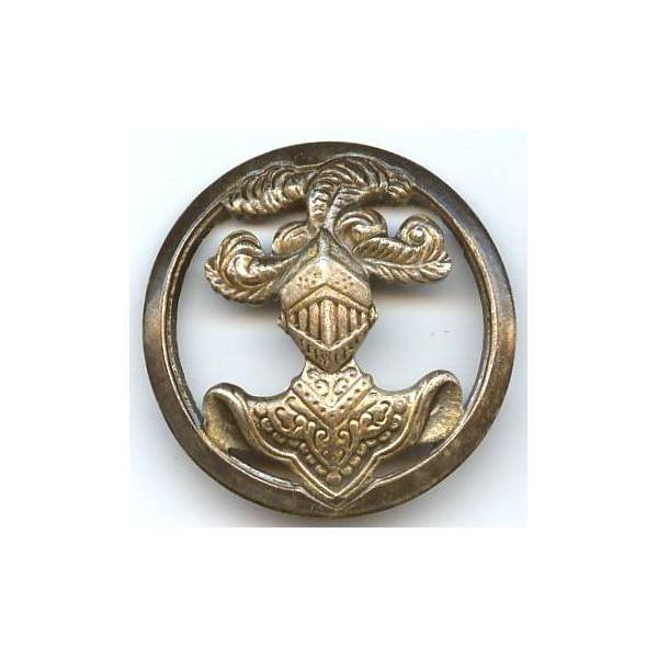 Insigne de bérêt de l'Arme Blindée Cavalerie , argenté, manque un anneau