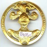 Insigne de bérêt, dos estampé doré