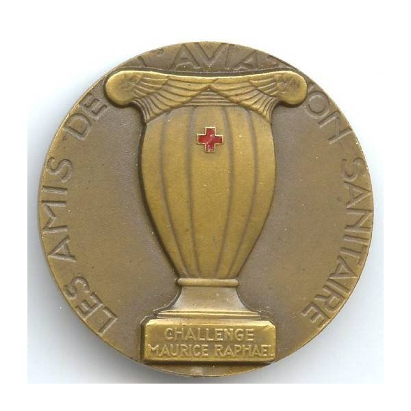 Aviation Sanitaire (les amis de) , Challenge Maurice Raphaël, médaille de table, attribuée à Prof. Tanon