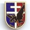 Forces Terrestres Antiaériennes / 2° Division Blindée , FFL, aigle noir, Courtois latéral en arc