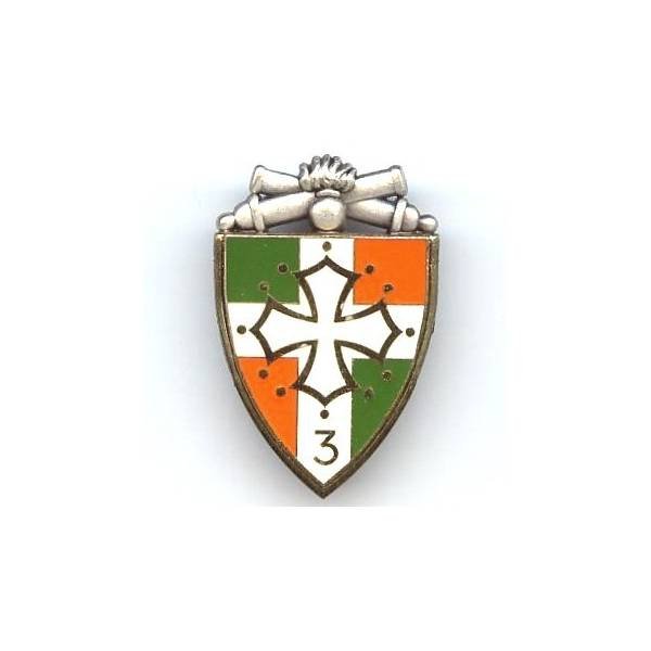 3° Rgt d' Artillerie, épingle sertie