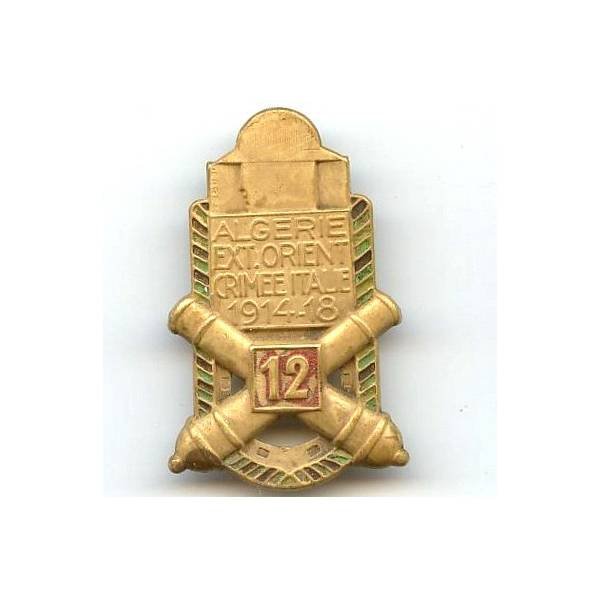 12° Rgt d' Artillerie, signé Deprez, peint, sans attache
