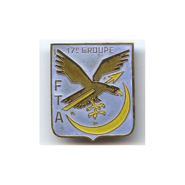 17° Groupe de FTA, peint, manque de peinture dans l' aigle