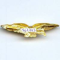 Charognard doré volant à gauche, estampé, pattes repliables