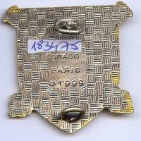 20° Rgt d' Artillerie, plat, émail, dos guilloché argenté