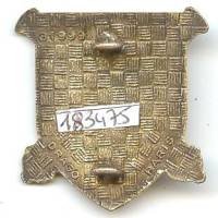 20° Rgt d' Artillerie, plat, émail, dos guilloché argenté