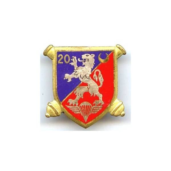 20° Rgt d' Artillerie, plat, résine, sans attache