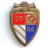 25° Rgt d' Artillerie, émail, guillochage irrégulier