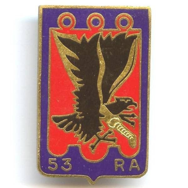 53° Rgt d' Artillerie, fx n° d' homologation, boléro oblong