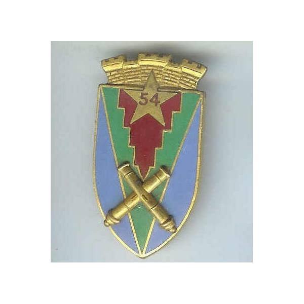54° Rgt d' Artillerie, émail, boléro oblong