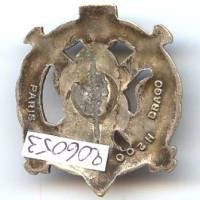 61° Rgt d' Artillerie, émail, dos lisse, sans attache