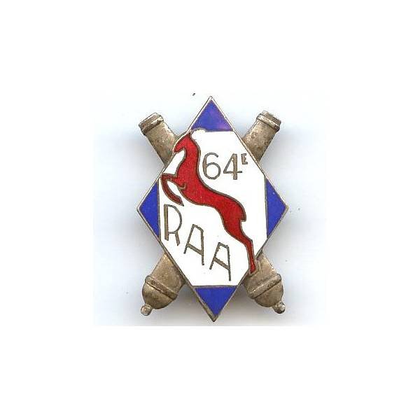 64° Régiment d'Artillerie d'Afrique , chamois, losange, poinçon rond