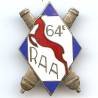 64° Régiment d'Artillerie d'Afrique , chamois, losange, poinçon rond