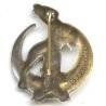 En argent , 64° Régiment d'Artillerie d'Afrique, croissant, chamois, émail, gros éclat