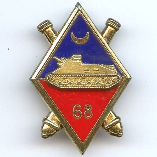 68° Rgt d' Artillerie, char relief, dos gaufré