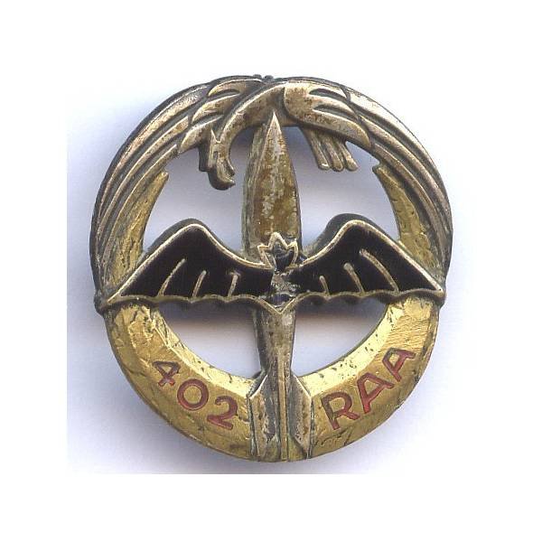 402° Rgt d' Artillerie Antiaérienne, éclat d' émail